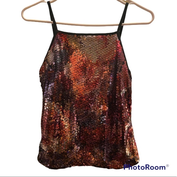 1990s VINTAGE BLACK METALLIC MULTI SEQUINS CORSET DRESS TOP ⭐️⭐️⭐️⭐️⭐️ - Picture 8 of 15